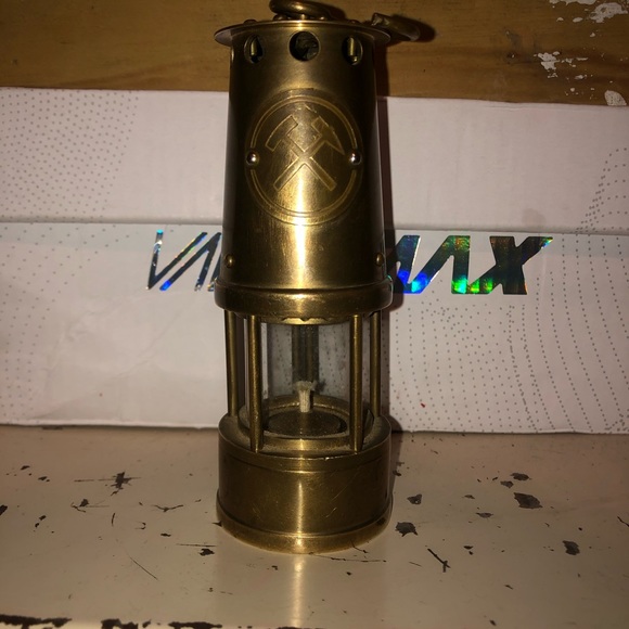 E.Thomas And Williams Other - Vintage Brass Coal Miner Oil Lamp